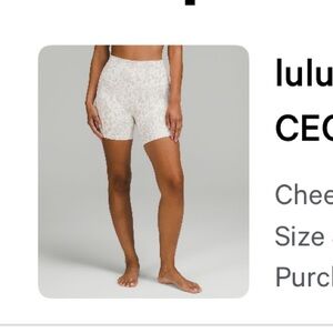 NEW Lulu align HR 6” shorts - size 6